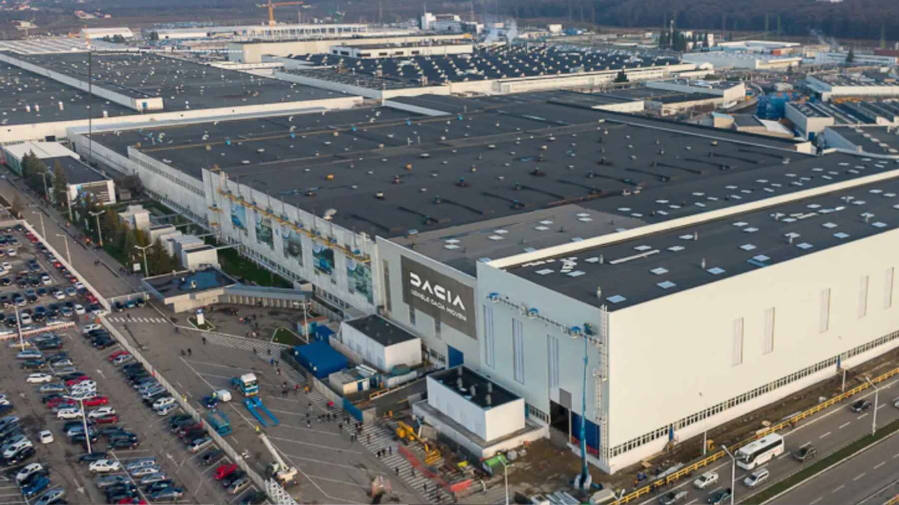 The Dacia manufacturing plant in Mioveni, Romania, where production capacity is on hold amid infrastructure and energy concerns.