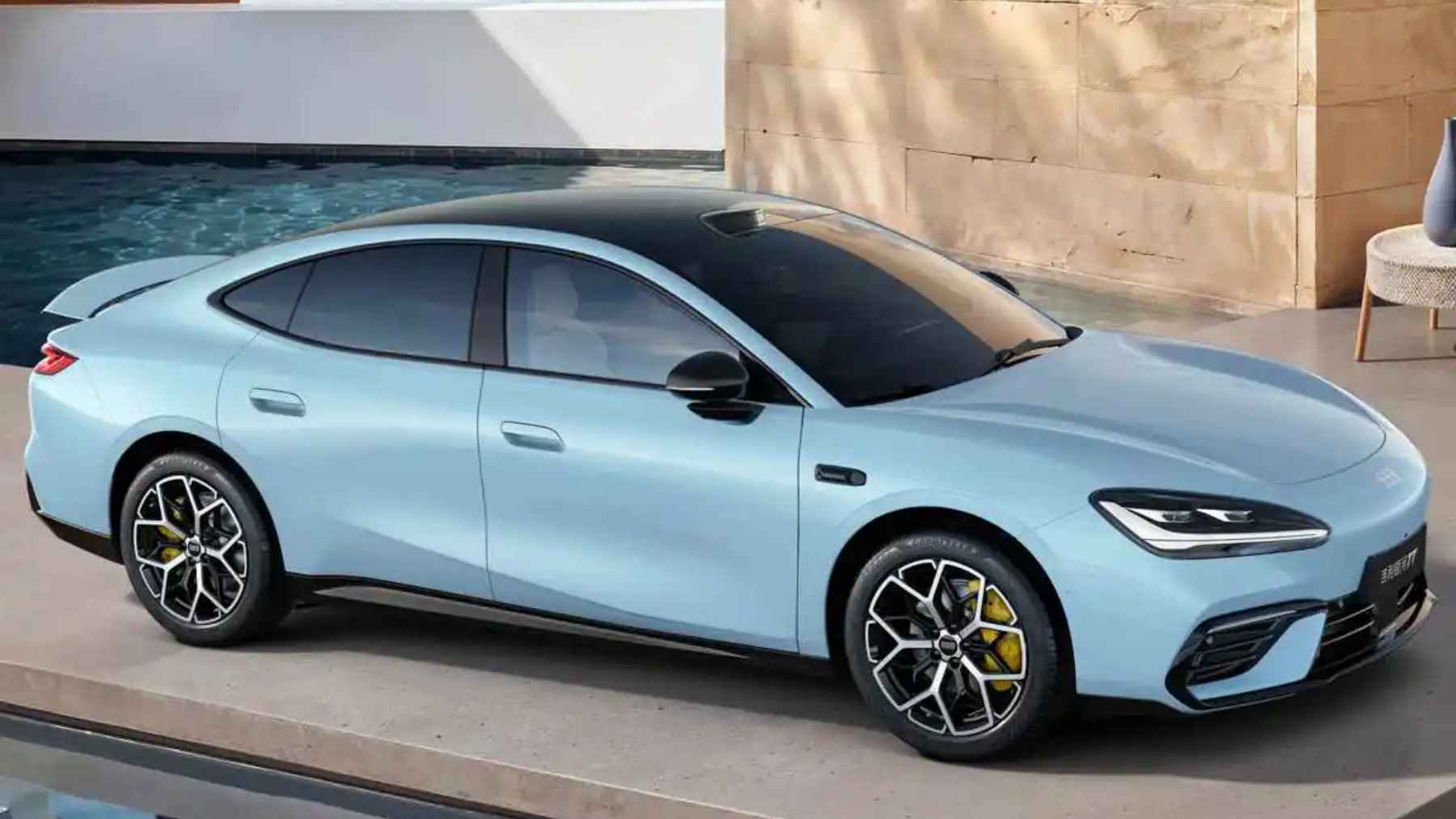 The Geely Galaxy TT electric sedan undergoing testing, representing advanced 16-in-1 e-drive efficiency and battery innovation.