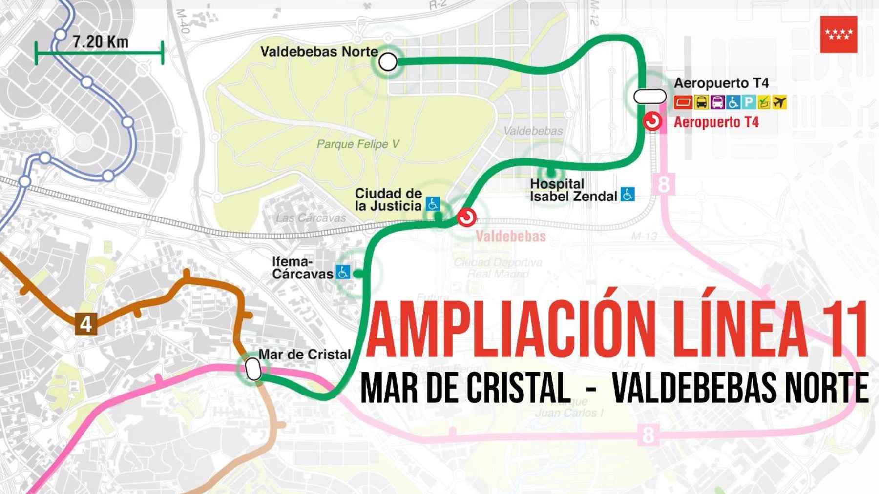 Madrid metro station entrance and transit mapping representing regional urban rail expansion.