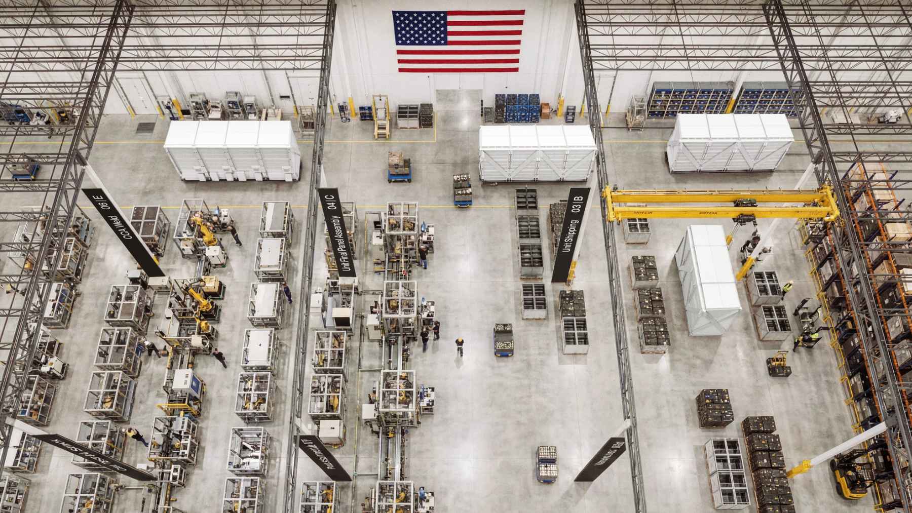 A rendering of the new Peak Energy sodium-ion battery manufacturing facility in Sacramento, California.