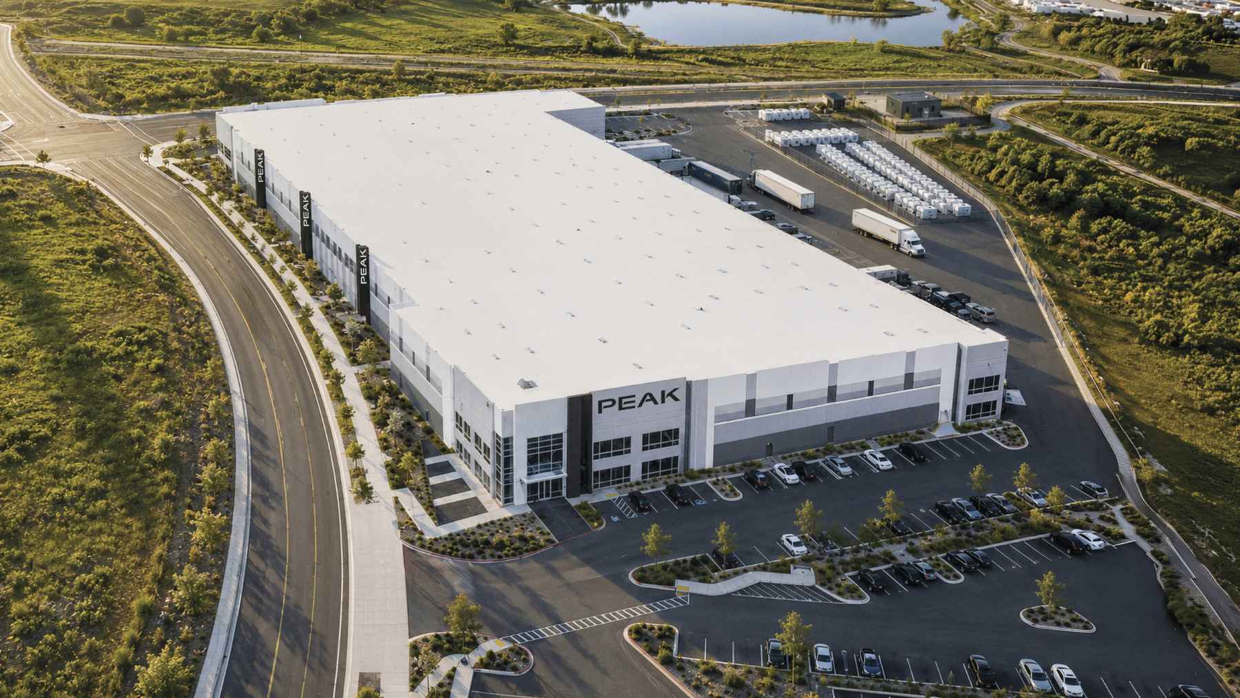 A rendering of the new Peak Energy sodium-ion battery manufacturing facility in Sacramento, California.