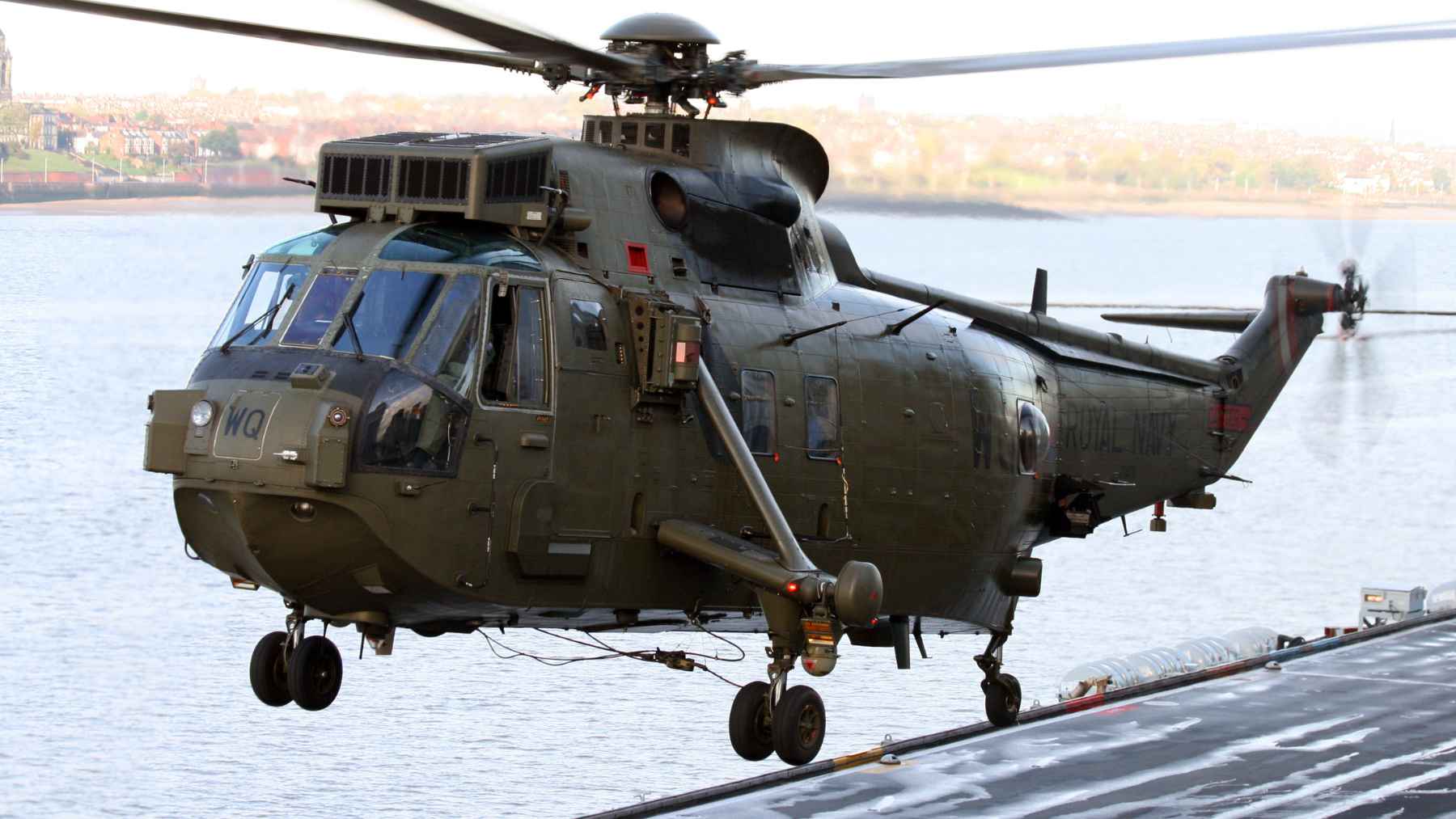 Sea King helicopters handed to Ukraine years ago now sit beside interceptor drones, and the job they ended up doing was never planned 2 A British Sea King helicopter equipped with launch rails for interceptor drones on display at the Farnborough International Airshow.