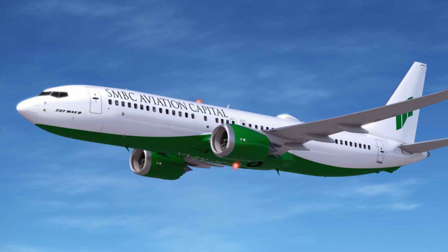 Executives signing a major 200-aircraft order between SMBC Aviation Capital, Airbus, and Boeing at an aviation event.