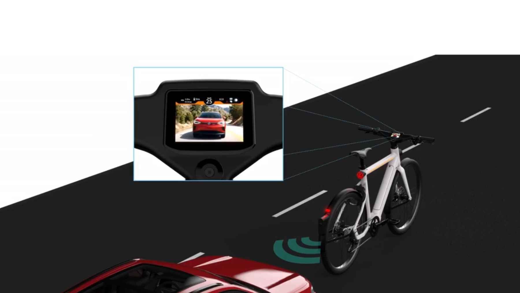 Volkswagen’s new connected e-bike equipped with advanced handlebar displays, radar, and integrated camera tech.