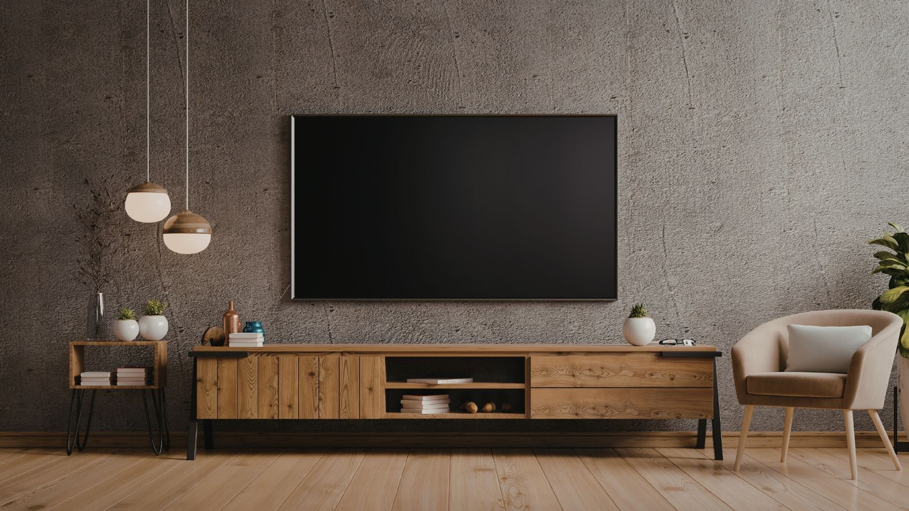 televisor moderno en salón representando el cambio en la fabricación global de televisores de Japón a China.