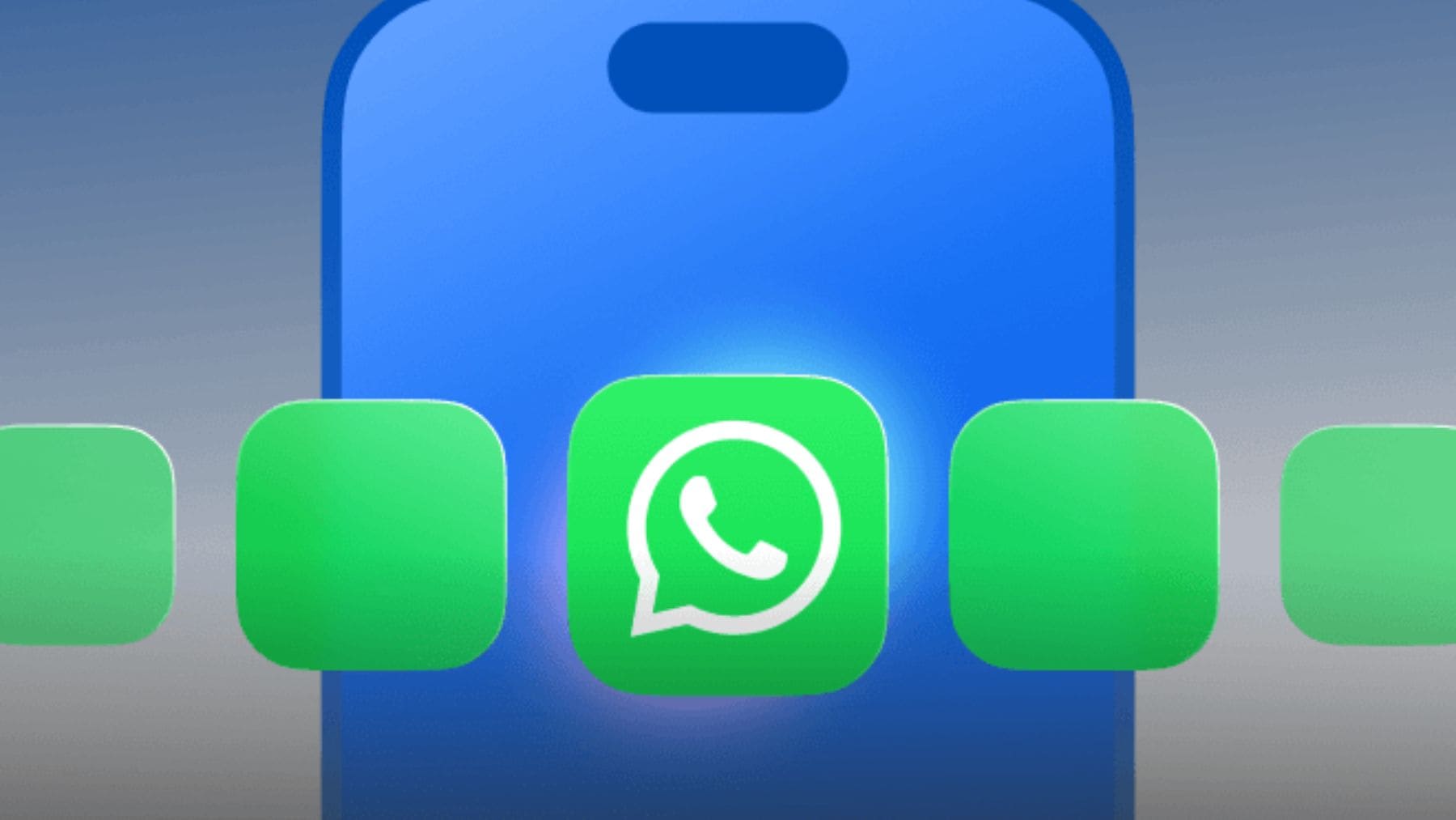 Icono de WhatsApp en móvil ilustrando los nuevos mensajes que se autodestruyen tras ser leídos.