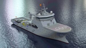 Navantia avanza en el BAM-IS con la colocación en dique de una macroestructura y propulsores, un hito industrial que acerca el buque al agua y al calendario