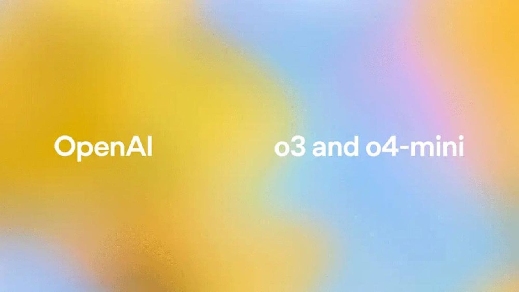 Imagen oficial de OpenAI mostrando los modelos de inteligencia artificial o3 y o4-mini.