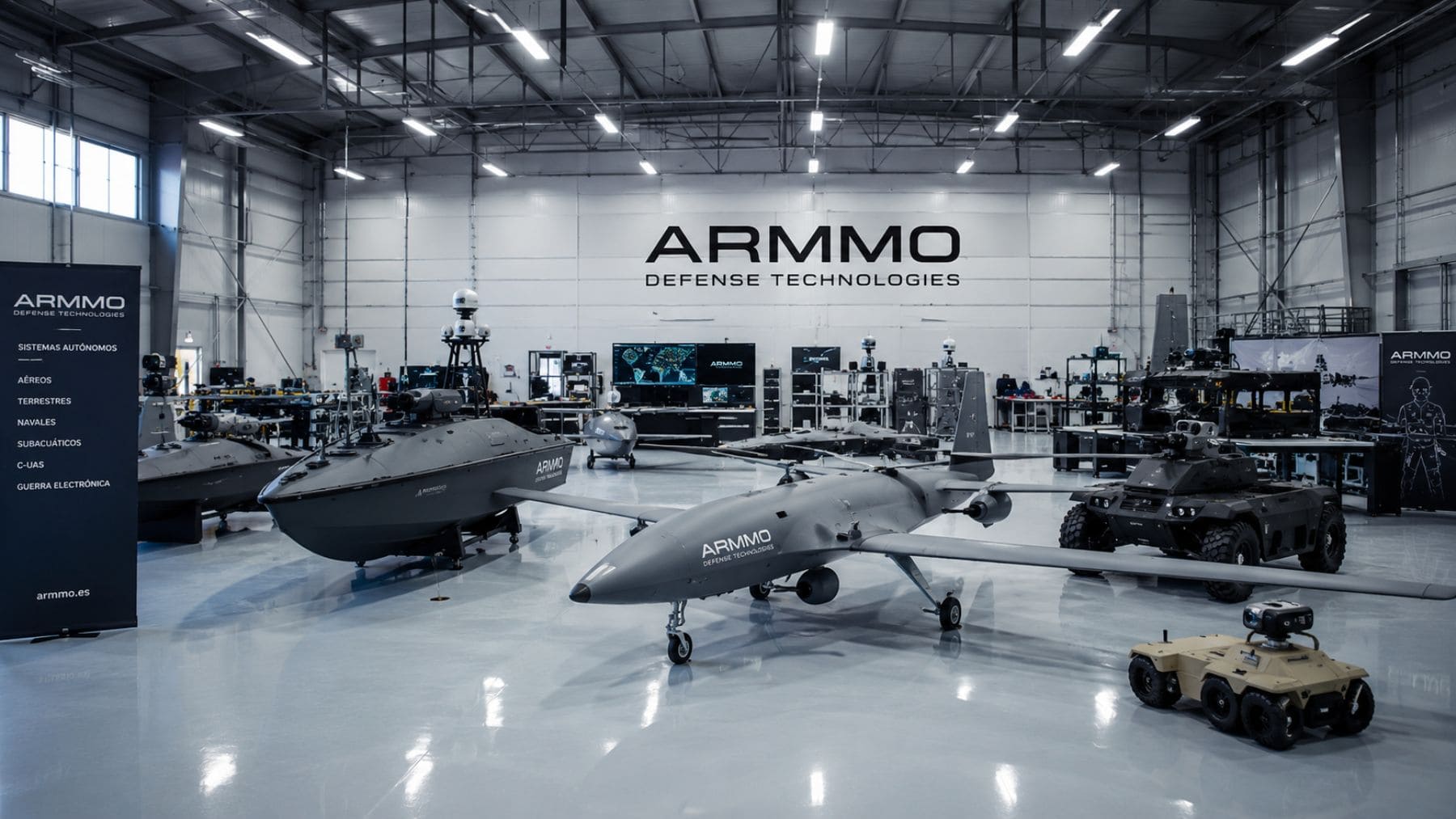 Drones y sistemas autónomos en una planta industrial vinculada al proyecto de fábrica de drones de ARMMO en Zafra (Extremadura)