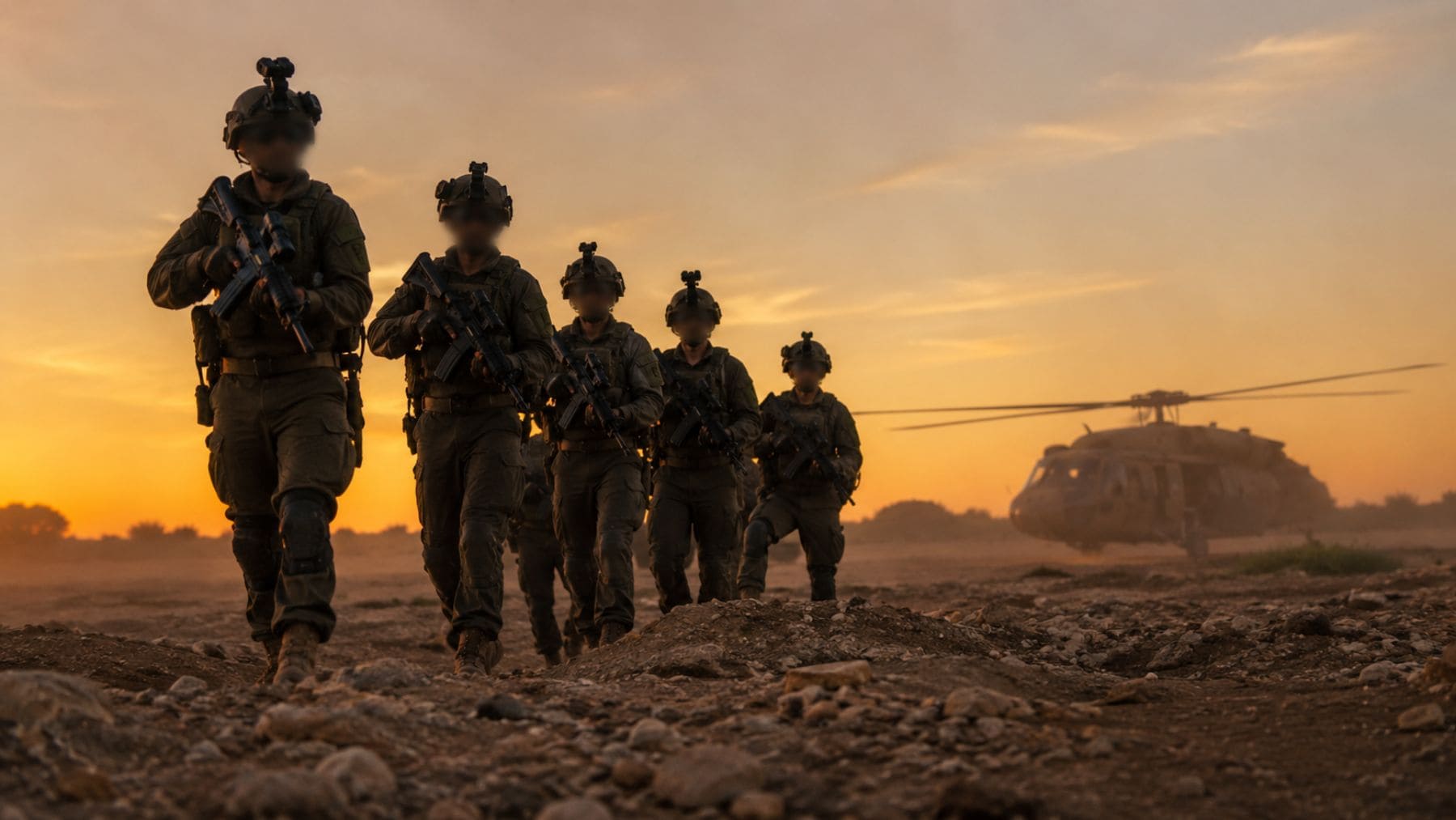 Soldados de una unidad especial israelí durante un entrenamiento militar, en una imagen ilustrativa sobre Sayeret Matkal