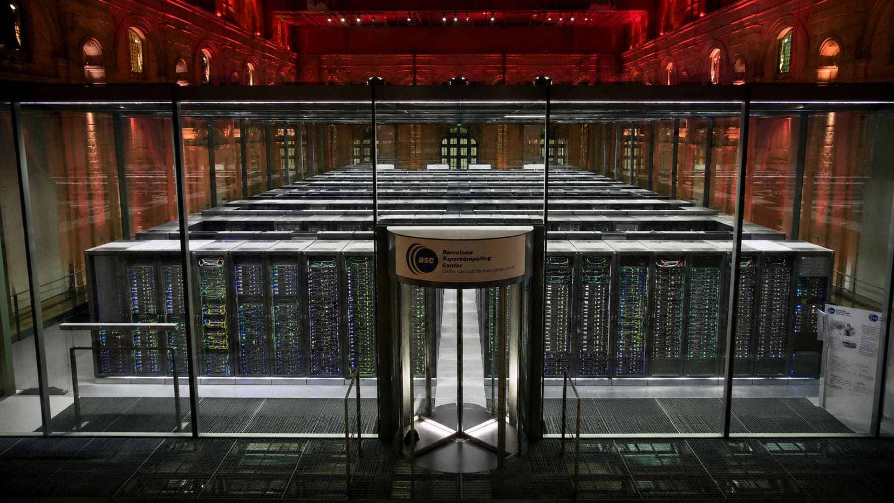 Interior del superordenador MareNostrum 5 del Barcelona Supercomputing Center, elegido como uno de los centros europeos de inteligencia artificial.