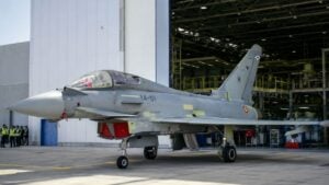 España presenta su primer Eurofighter Halcón I ensamblado en Getafe: 20 unidades en camino