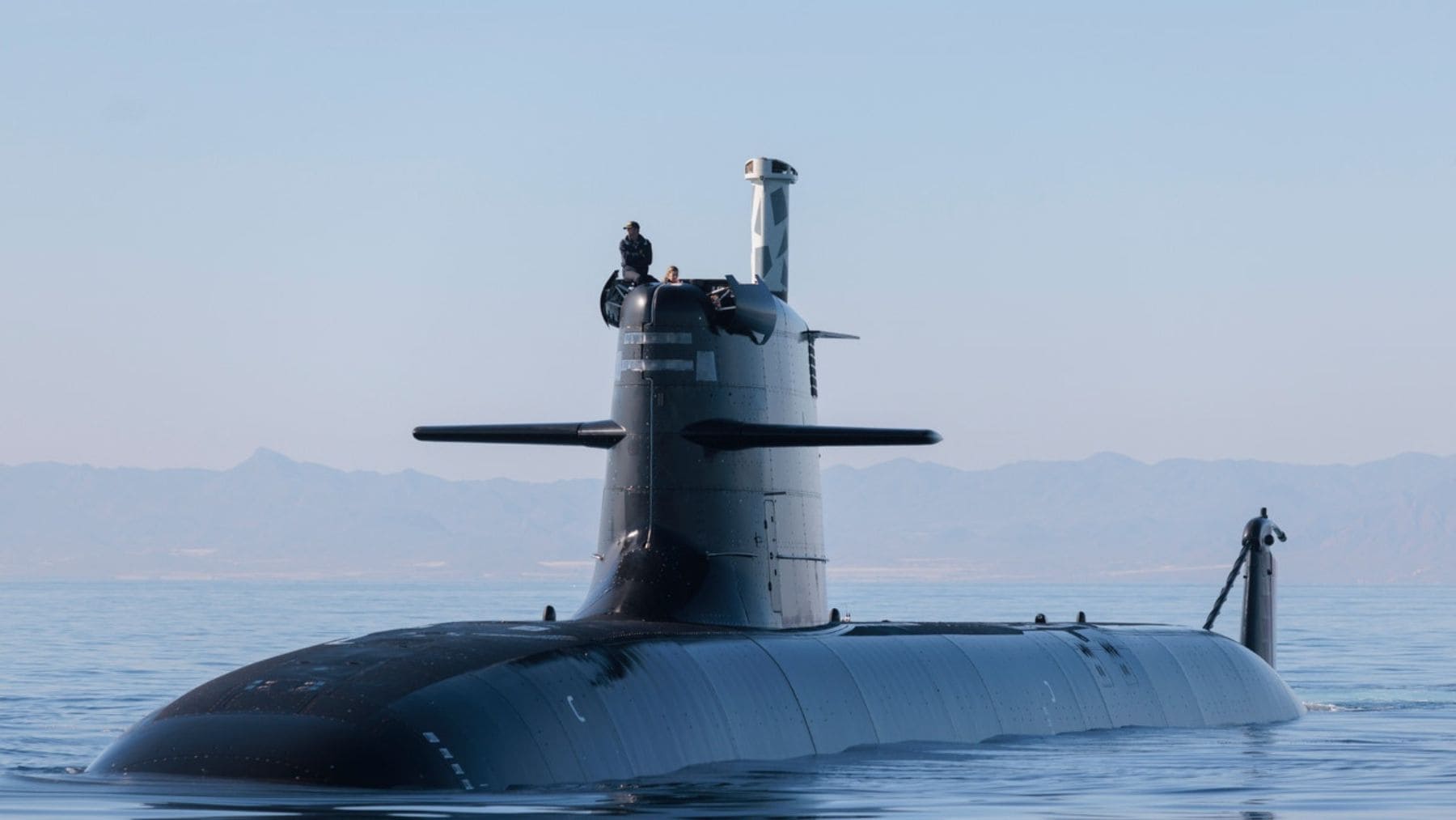 Submarino S-80 de Navantia durante las pruebas del sistema de propulsión independiente del aire (AIP) en Cartagena.